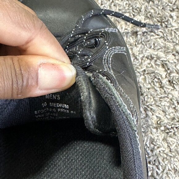 LL Bean Men's Black Leather Mountain Sneaker Shoes Size 10 Lace Up Hiking - Picture 10 of 11